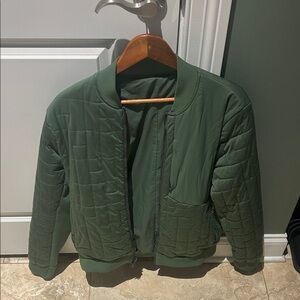 Lululemon Green Quilted Bomber Jacket